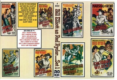 WILD BILL ELLIOTT AS RED RYDER 1944-45 COMPLETE SERIES ON 16 DISCS - Image 1 of 2