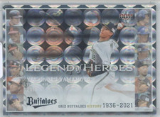 2021 Yoshinobu Yamamoto /75 BBM Orix History LEGEND of HEROES HOLO Foil NPB Card
