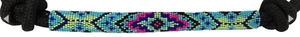 Rugged Ride Nylon Beaded Noseband Western Rope HALTER w/Lead Rope Multi Designs  - Picture 1 of 14