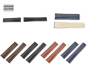 UHRENARMBAND LEDER SAHARA F. BREITLING FALTSCHLIESSE 20/18, 22/20, 22/18, 24/20 - Picture 1 of 17