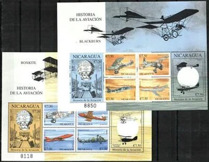 Nicaragua Stamp 2342-2343  - History of Aviation - Picture 1 of 1