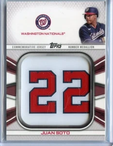 2022 Topps Commemorative Player Jersey Number Medallions #JNMJS Juan Soto - Picture 1 of 1