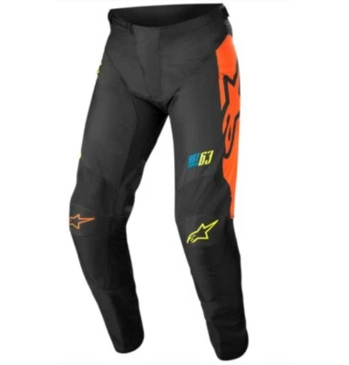 Pantalon Cross Enfant Alpinestars Compass Noir Jaune fluo Corail 10/12 ans - Photo 1/2