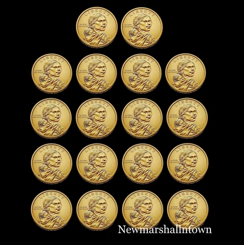 2012 2013 2014 2015 2016 2017 2018 2019 2020 P+D Native American Sacagawea Roll Cover