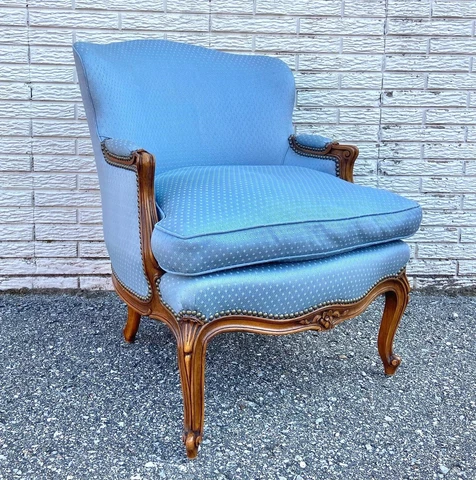 Antique Louis XV Style Bergere Chair Cover