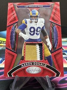 2023 Panini Certified AARON DONALD Materials Mirror RED 3 Color PATCH /25 RAMS