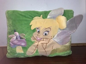 Disney Tinkerbell & interactive dragonfly 3-D green plush pillow, 16" W x 12" H - Picture 1 of 10