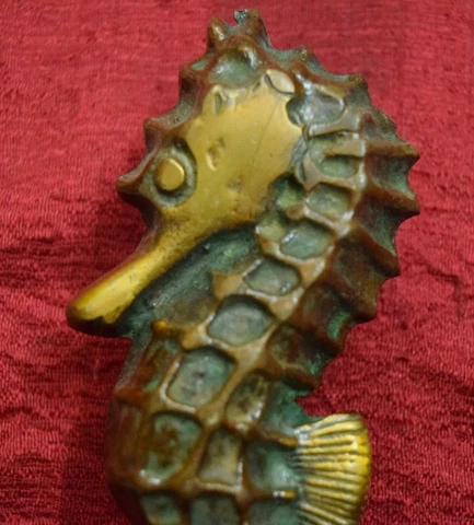 Sea Horse Shape Decorative Door Handle Gate Pull Brass Drawer Pull Furnish VR460 Cover