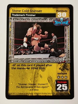 WWF WWE Raw Deal CCG Stone Cold Stunner Promo 2000 Steve Austin Near Mint NM+ - Image 1 of 4