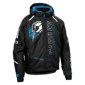 Chaqueta de moto de nieve Castle X Strike G6 - negra/azul proceso - Imagen 1 de 8