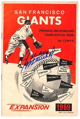 Juan Marichal Autographed 1969 San Francisco Giants Program - Image 1 of 2