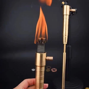 Torch Lighter Oil Trench Long Handled Torches Kerosene Fire Sticks Brass Lighter - Picture 1 of 5