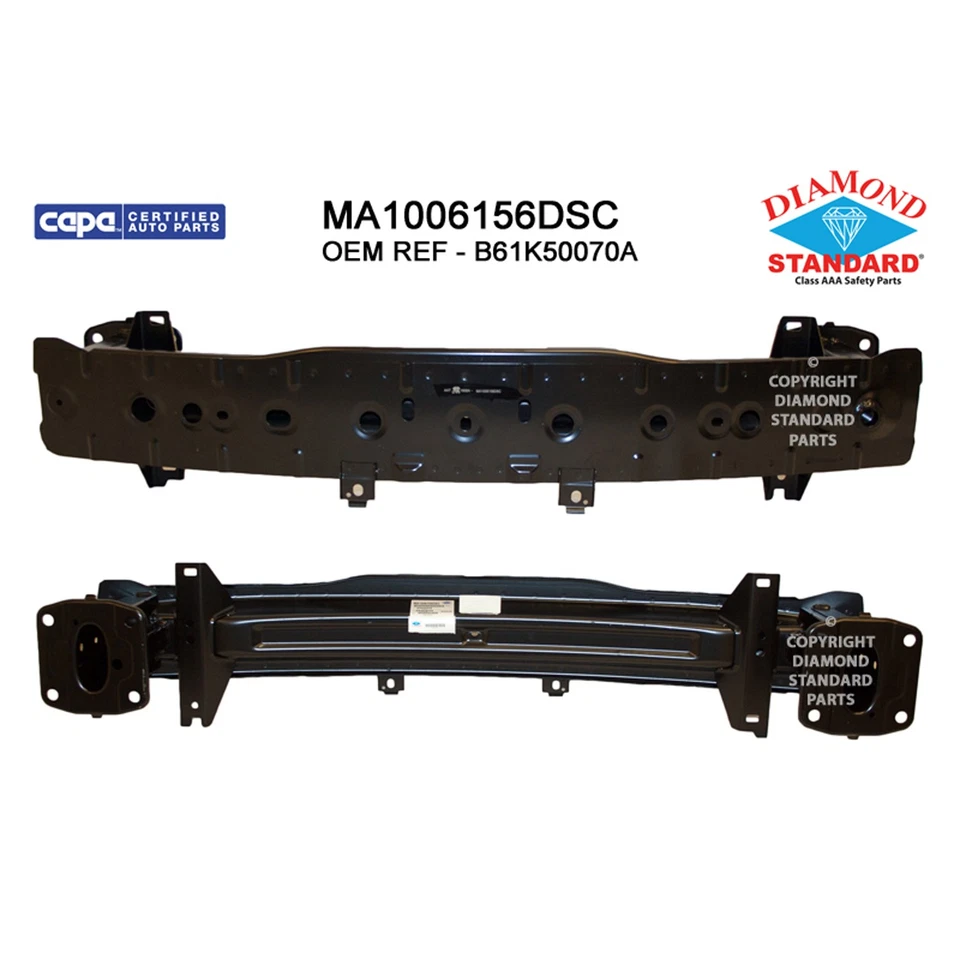 MA1006156 New Replacement Front Bumper Impact Bar Fits 2017-2018 Mazda 3 DS-CAPA Foto 1 de 1