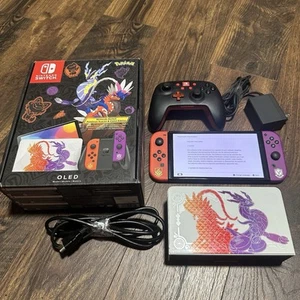 Nintendo Switch OLED Pokemon Scarlet & Violet Edition Console and Accesories - Picture 1 of 10