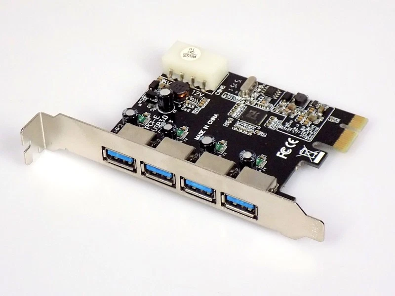 Scheda adattatore interna USB 3.0 PCI-Express x1 con 4 prese esterne Type-A - Immagine 1 di 1