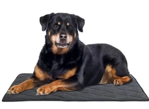 22" X 35" Black Replacement Quilted Dog Kennel Pad Crate Mat Chew Proof - Picture 1 of 6