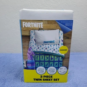 Juego de sábanas dobles Fortnite 3 piezas ropa de cama llama bailes microfibra nuevo  - Imagen 1 de 14