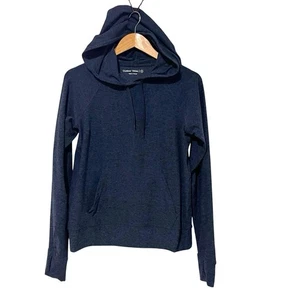 Outdoor Voices Hoodie weich Wolkenstrick marine Daumenlöcher Kängurutasche Popover - Bild 1 von 13