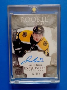 Jake DeBrusk Exquisite Rookie Signatures Auto Limit /199 - Picture 1 of 8