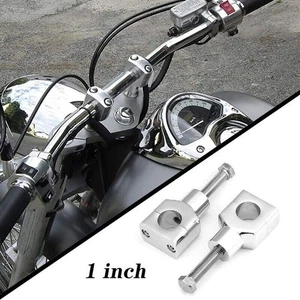 Chrome 1" Handlebar Riser For Honda Shadow VT VT1100 VT750 VT600 VF750 Magna 750 - Picture 1 of 11