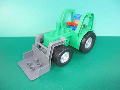 Lego Duplo großer Traktor mit Frontlader und Bauer Bauernhof (241223E) - Bild 1 von 3