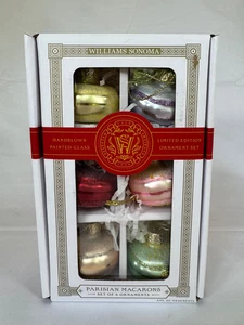 Williams Sonoma Juego de 6 Adornos Macaron Parisinos Edición Limitada - Imagen 1 de 3