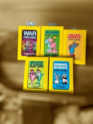 VINTAGE/¡Raro!  Juego de cartas Fish + 4 ¡MÁS! JUEGO COMPLETO PRODUCTO HOYLE 5 - AÑOS 80 Foto 1 de 2