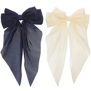 2 Pcs Hairpin Comfortable Bows Fashion Barrettes Women - Picture 1 of 12