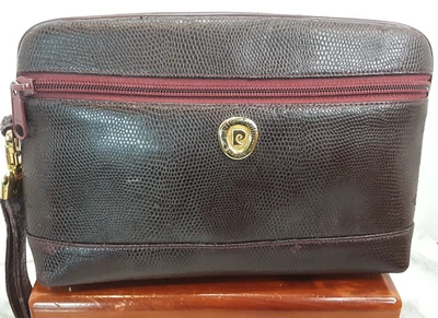 Клатч на ножках Pierre Cardin Paris бордовый золотистый акценты два ремня - Изображение 1 из 4