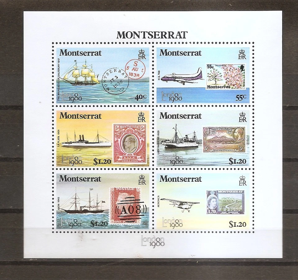MONTSERRAT Ships London 1980  S/S Scott 419a MNH - Image 1 of 1