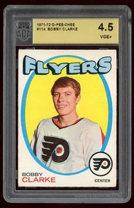 1971-72 O-Pee-Chee #114 Bobby Clarke ACA 4.5 - Picture 1 of 2