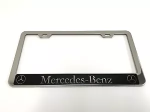 1 STAINLESS STEEL Polished Metal License Plate Frame - MBstyle"REV" - Picture 1 of 3
