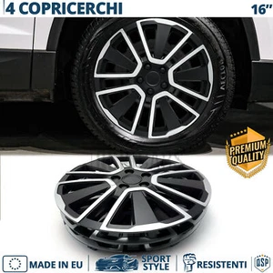 4 Copricerchi per Ford Ranger 3 T6 16'' Coppette 15 Razze Silver Nere MADE IN EU - Foto 1 di 13