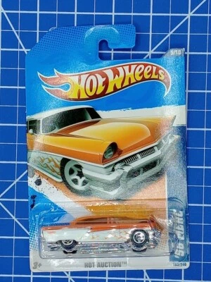 Hot Wheels Hot Auction 5/10 (2010) Orange & White '56 Merc Toy Car 163/240 - Image 1 of 4