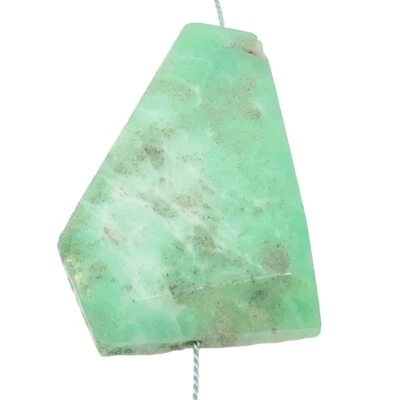 Enorme abalorio de pepita de crisoprasa facetada 95 quilates | 44x34x9 mm | Foto 1 de 4