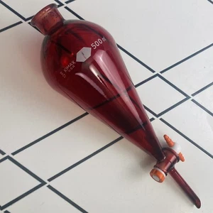 Kimax Ray-Sorb Rotglas 500 ml Squibb Trenntrichter PTFE Stpck - Bild 1 von 4