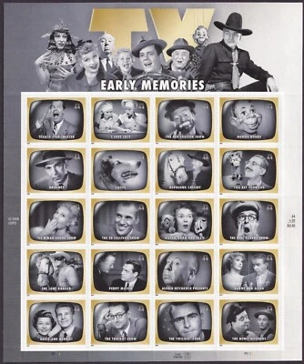 Scott #4414 Early TV Memories Sheet of 20 Stamps - MNH - Image 1 of 2