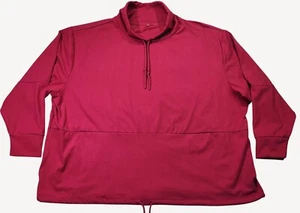 MTA Sport Womens Plus Rose L/S Drawstring Neck & Hem Pullover Sweatshirt 3X NWOT - Picture 1 of 15