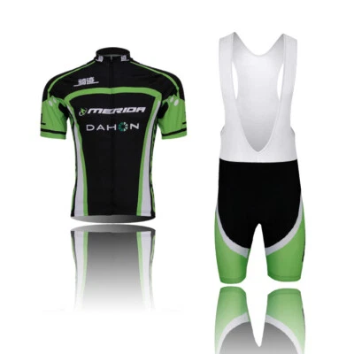 Conjunto de ropa de equipo de ciclismo Merida DAHON manga corta jersey y (babero) pantalones cortos S-5XL Foto 1 de 4