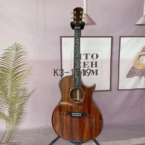 Hollow Body PS14 Full Koa Acoustic Guitar Solid Koa Top Mahogany Neck in Stock - Picture 1 of 9
