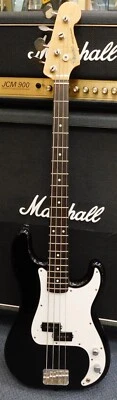 Bajo eléctrico Fender Precision vintage años 80 - Hecho en Japón - Negro Foto 1 de 4