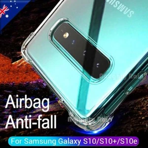 For Samsung Galaxy S10 S10+ Plus S10e Clear Case Shockproof TPU Bumper Cover - Picture 1 of 7