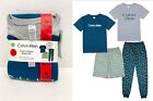 Calvin Klein Chłopięcy 4-częściowy zestaw do spania Piżama | Legion Blue Camo | Medium 10/12