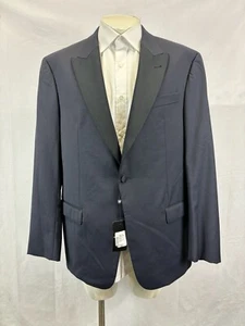 Emporio Armani Evening Birdseye Navy Tuxedo Jacket 1-Bt Sz EU 56 R/ US 46 R - Picture 1 of 8