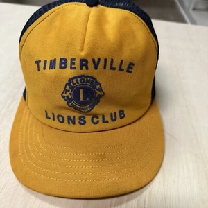 Sombrero de camionero vintage Timberville Virgina Lions Club malla SnapBack - Imagen 1 de 5