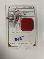 2016 National Treasures Collegiate Material Signatures /99 Marcus Smith #49 Auto