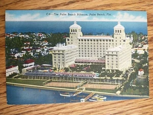 The Palm Beach Biltmore Florida Linen Postcard - Picture 1 of 2
