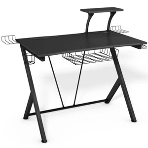 52"W X23.5"D Gaming Desk Computer Desk PC Table Workstation w/ Hook & Cup Holder - Picture 1 of 7