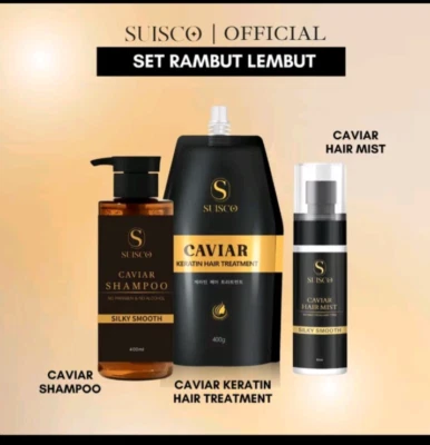 Juego de caviar 3 en 1 | Tratamiento capilar | Champú | Niebla capilar | DHL Foto 1 de 4