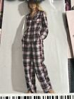 victoria secret Flannel PJ Set With Matching Hair Tie Size XXL Tall
